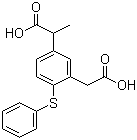 5-(1-羧乙基)-2-(苯硫基)苯乙酸分子结构 (CAS 83237-49-4)