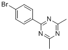 2-(4-Bromophenyl)-4,6-dimethyl-1,3,5-triazine molecular structure (CAS 83253-21-8)