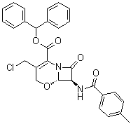CAS # 83262-52-6, cis-3-(Chloromethyl)-7-[(4-methylbenzoyl)amino]-8-oxo-5-oxa-1-azabicyclo[4.2.0]oct-2-ene-2-carboxylic acid diphenylmethyl ester