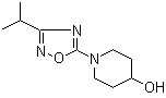 CAS # 832714-37-1, 1-(3-Isopropyl-[1,2,4]oxadiazol-5-yl)piperidin-4-ol, 1-[3-(1-Methylethyl)-1,2,4-oxadiazol-5-yl]-4-piperidinol, 4-Hydroxy-1-(3-isopropyl-1,2,4-oxadiazol-5-yl)piperidine