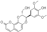 CAS # 83327-22-4, Daphneticin, 2-(4-Hydroxy-3,5-dimethoxyphenyl)-3-hydroxymethyl-2,3-dihydro-1,4,5-trioxophenanthren-6-one