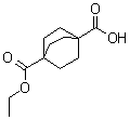 structure of CAS# 834-50-4, Bicyclo[2.2.2]octane-1,4-dicarboxylic acid monoethyl ester