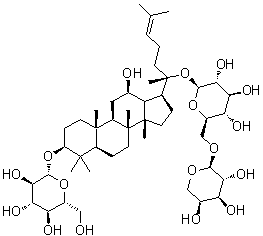 CAS # 83459-41-0, Ginsenoside Ra1, (3beta,12beta)-12-Hydroxy-20-[(O-beta-D-xylopyranosyl-(1→4)-O-alpha-L-arabinopyranosyl-(1→6)-beta-D-glucopyranosyl)oxy]dammar-24-en-3-yl 2-O-beta-D-glucopyranosyl-beta-D-glucopyranoside