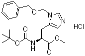 structure of CAS# 83468-80-8, N-[叔丁氧羰基]-3-[(苯基甲氧基)甲基]-L-组氨酸甲酯单盐酸盐