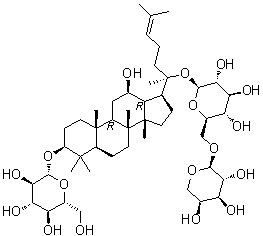 CAS # 83480-64-2, Ginsenoside Rd2, 3-O-Glucosylginsenoside C Y, 3-O-beta-D-Glucopyranosylginsenoside C-Y, Ginsenoside C-O, Ginsenoside Rd2, Ginsenoside compound O, Quinquenoside L10