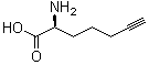structure of CAS# 835627-45-7, (2S)-2-氨基-6-庚炔酸