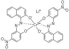 CAS 登录号：83733-06-6, 二[1-[(2-羟基-4-硝基苯基)偶氮]-2-萘酚]铬酸锂