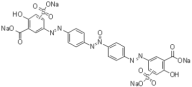 CAS 登录号：83803-61-6, 3,3'-[氧化偶氮基二(4,1-亚苯基偶氮)]二[6-羟基-4(or 5)-磺基苯甲酸]四钠盐