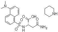 Piperidine, compd. with N2-[[5-(dimethylamino)-1-naphthalenyl]sulfonyl]-L-asparagine (1:1) molecular structure (CAS 83846-47-3)