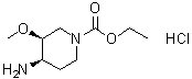 CAS # 83863-71-2, cis-4-Amino-3-methoxy-1-piperidinecarboxylic acid ethyl ester hydrochloride, cis-Ethyl 4-amino-3-methoxypiperidine-1-carboxylate hydrochloride
