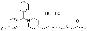 CAS # 83881-56-5, [2-[2-[4-[(4-Chlorophenyl)phenylmethyl]-1-piperazinyl]ethoxy]ethoxy]acetic acid dihydrochloride