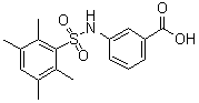 CAS # 838818-53-4, 3-[[(2,3,5,6-Tetramethylphenyl)sulfonyl]amino]benzoic acid