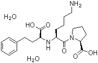 CAS # 83915-83-7, Lisinopril, (S)-1-(N2-(1-Carboxy-3-phenylpropyl)-L-lysyl)-L-proline dihydrate
