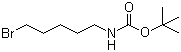 structure of CAS# 83948-54-3, 5-(tert-Butoxycarbonylamino)pentyl bromide