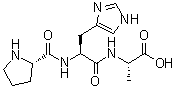 structure of CAS# 83960-31-0, L-Prolyl-L-histidyl-L-alanine