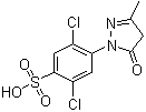 structure of CAS# 84-57-1, Dichlorosulfophenyl-3-methylpyrazolone