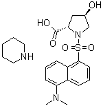 CAS # 84255-27-6, Piperidine, compd. with trans-1-[[5-(dimethylamino)-1-naphthalenyl]sulfonyl]-4-hydroxy-L-proline (1:1)