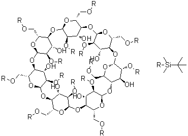 Heptakis(2,6-di-O-tert-butyldimethylsilyl)-beta-cyclodextrin molecular structure (CAS 84346-53-2)