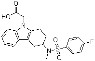 CAS # 844639-57-2, 3-[[(4-Fluorophenyl)sulfonyl]methylamino]-1,2,3,4-tetrahydro-9H-carbazole-9-acetic acid