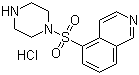 structure of CAS# 84468-24-6, 1-(5-Isoquinolinesulfonyl)piperazine hydrochloride