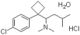 CAS # 84485-00-7, Sibutramine hydrochloride, 1-(4-Chlorophenyl)-N,N-dimethyl-alpha-(2-methylpropyl)cyclobutanemethanamine hydrochloride