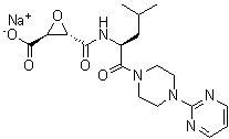 CAS # 84518-86-5, TOP 204, [2S-[2alpha,3beta(R*)]]-3-[[[3-Methyl-1-[[4-(2-pyrimidinyl)-1-piperazinyl]carbonyl]butyl]amino]carbonyl]oxiranecarboxylic acid monosodium salt