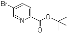 structure of CAS# 845306-08-3, 5-Bromopyridine-2-carboxylic acid tert-butyl ester