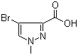 structure of CAS# 84547-86-4, 4-Bromo-1-methyl-1H-pyrazole-3-carboxylic acid