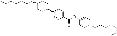 structure of CAS# 84601-00-3, 4-反式-(4-庚基环己基苯甲酸)对庚基苯酚酯