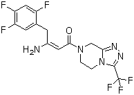 CAS 登录号：847445-81-2, 3-氨基-1-(3-三氟甲基-5,6-二氢-8H-[1,2,4]三唑并[4,3-a]吡嗪-7-基)-4-(2,4,5-三氟苯基)丁-2-烯-1-酮, 西他列汀中间体