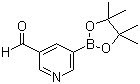 structure of CAS# 848093-29-8, 5-Formylpyridine-3-boronic acid pinacol ester