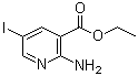 structure of CAS# 848093-36-7, 2-Amino-5-iodo-3-pyridinecarboxylic acid ethyl ester
