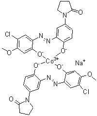 CAS # 84812-62-4, Sodium bis[1-[3-[(5-chloro-2-hydroxy-4-methoxyphenyl)azo]-4-hydroxyphenyl]-2-pyrrolidinonato]cobaltate
