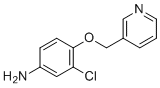 structure of CAS# 848134-24-7, 3-氯-4-(吡啶-3-基甲氧基)苯胺