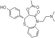 CAS 登录号：84903-78-6, O-去甲基地尔硫卓, (2S,3S)-3-(乙酰氧基)-5-[2-(二甲基氨基)乙基]-2,3-二氢-2-(4-羟基苯基)-1,5-苯并硫氮杂卓-4(5H)-酮