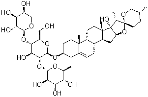 CAS # 84914-58-9, (3beta,25R)-17-Hydroxyspirost-5-en-3-yl O-alpha-L-arabinopyranosyl-(1→4)-O-[6-deoxy-alpha-L-mannopyranosyl-(1→2)]-beta-D-glucopyranoside