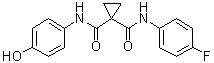 structure of CAS# 849217-60-3, 环丙烷-1,1-二甲酸 N-(4-氟苯基)酰胺 N'-(4-羟基苯基)酰胺
