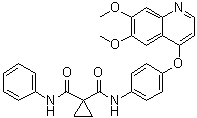 CAS # 849221-94-9, N-[4-[[6,7-Bis(methyloxy)quinolin-4-yl]oxy]phenyl]-N'-phenylcyclopropane-1,1-dicarboxamide