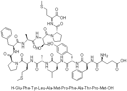 CAS 登录号：849664-66-0, L-alpha-谷氨酰-L-苯丙氨酰-L-酪氨酰-L-亮氨酰-L-丙氨酰-L-蛋氨酰-L-脯氨酰-L-苯丙氨酰-L-丙氨酰-L-苏氨酰-L-脯氨酰-L-蛋氨酸
