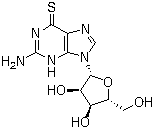 structure of CAS# 85-31-4, 6-Thioguanosine