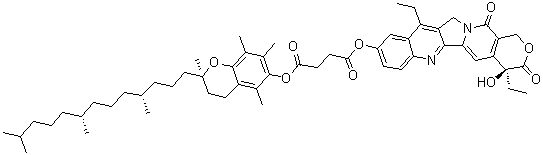 CAS # 850728-18-6, SN 2310, Tenifatecan, Tocopherol succinate 7-ethyl-10-hydroxycamptothecin, d-alpha-Tocopherol succinate 7-ethyl-10-hydroxycamptothecin