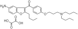 structure of CAS# 851014-95-4, 2-丁基-3-[4-(3-(二丁氨基)丙氧基)苯甲酰基]-5-氨基苯并呋喃草酸盐