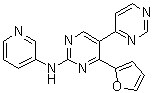 structure of CAS# 851371-22-7, 4'-(2-Furanyl)-N-3-pyridinyl[4,5'-bipyrimidin]-2'-amine
