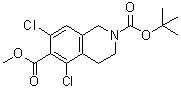 structure of CAS# 851784-80-0, 5,7-二氯-3,4-二氢-2,6(1H)-异喹啉二甲酸 2-叔丁基 6-甲基酯