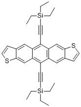 5,11-Bis((triethylsilyl)ethynyl)anthra[2,3-b:6,7-b']dithiophene molecular structure (CAS 851817-11-3)