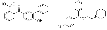 structure of CAS# 85187-37-7, 氯哌斯汀芬地柞酸盐