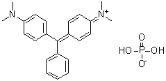 CAS # 85188-00-7, Malachite green dihydrogen phosphate, N-[4-[[4-(Dimethylamino)phenyl]phenylmethylene]-2,5-cyclohexadien-1-ylidene]-N-methyl-methanaminium phosphate
