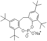 CAS # 85209-91-2, Sodium 2,2'-methylene-bis-(4,6-di-tert-butylphenyl)phosphate, 2,4,8,10-Tetrakis(1,1-dimethylethyl)-6-hydroxy-12H-dibenzo[d,g][1,3,2]dioxaphosphocin 6-oxide sodium salt