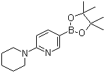 structure of CAS# 852228-08-1, 2-(Piperidino)pyridine-5-boronic acid pinacol ester