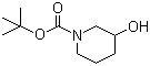 CAS # 85275-45-2, 1-Boc-3-hydroxypiperidine, 1-Boc-3-piperidinol, tert-Butyl 3-hydroxy-1-piperidinecarboxylate